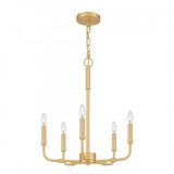 Quoizel ABR5018AB Abner Chandelier  5 light aged brass Chandelier