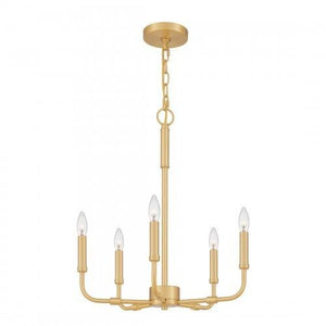 Quoizel ABR5018AB Abner Chandelier  5 light aged brass Chandelier
