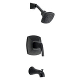 Gerber D501018BSTC Satin Black Vaughn Tub & Shower Trim Kit, 1.75GPM