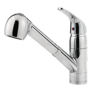 Pfirst Series 1-Handle Pull-Out Kitchen Faucet in Polished Chrome