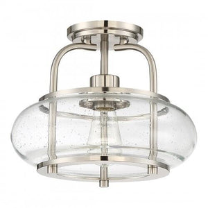 Quoizel TRG1712BN Trilogy Semi-flush 1-light brsh nikl Semi-Flush Mount