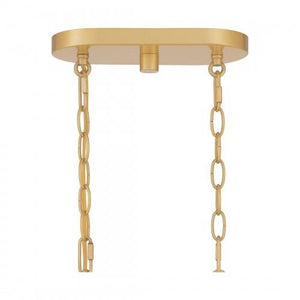 Quoizel ABR432AB Abner Linear chandelier 4 light aged brass Island Light