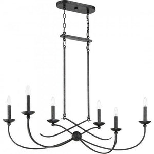 Quoizel CLL638OK Calligraphy Island 6 light old black Island Light