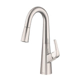 Gerber D150518BS Satin Black Vaughn Single Handle Pull-down Prep Faucet