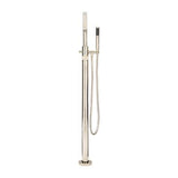 Modern Freestanding Roman Tub Trim Kit w/Handshower in Polished Nickel