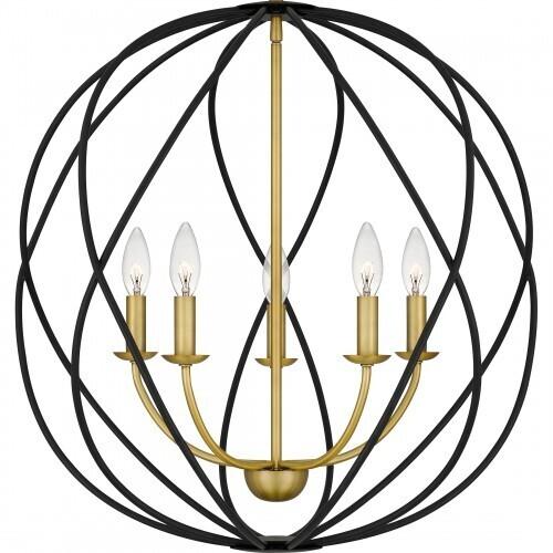 Quoizel BYN2824AB Bryn Pendant 5 lights aged brass Pendant