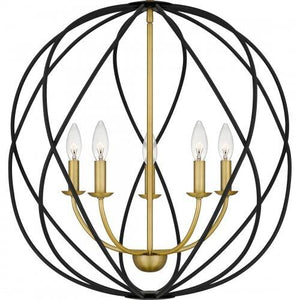 Quoizel BYN2824AB Bryn Pendant 5 lights aged brass Pendant