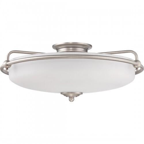 Quoizel GF1621AN Griffin Flush mount antq nikl  21"d Flush Mount