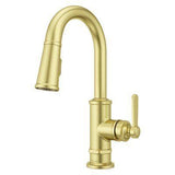 Pfister Brushed Gold 1-handle Pull-down Bar/prep Kitchen Faucet