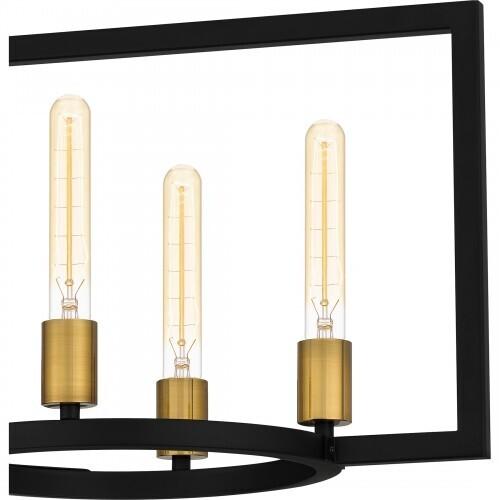 Quoizel QLC5631MBK Quoizel Linear Chandelier Island 8 lights matte black Island Light