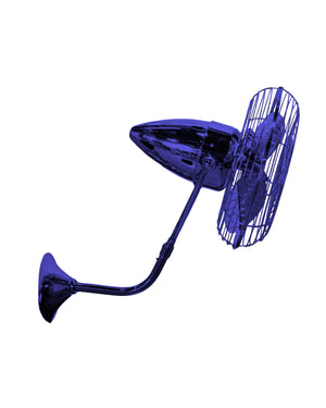 Matthews Fan BP-BLUE-MTL Bruna Parede wall fan in Safira (Blue) finish.