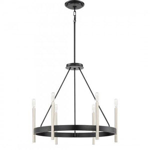 Quoizel ATH5006K Anthem 6 light chandelier mystic black Chandelier