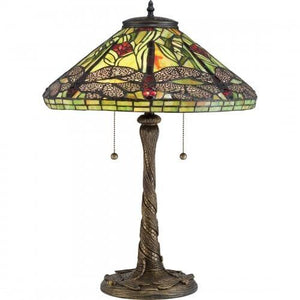 Quoizel TF2598T Jungle Dragonfly Table lamp tiffany 17.5"d Table Lamp
