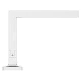Verve 2-Handle 8 in - 15 in. Widespread Bathroom Faucet without Handles with Square Spout in Polished Chrome