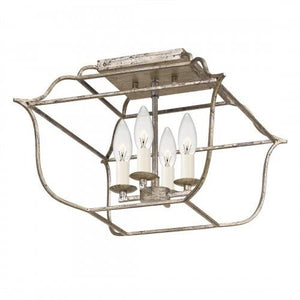 Quoizel GLY1714CS Gallery Semi flush mount 4 light century silver Semi-Flush Mount