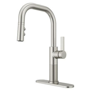 Montay 1-Handle Pull-Down Kitchen Faucet in Stainless Steel