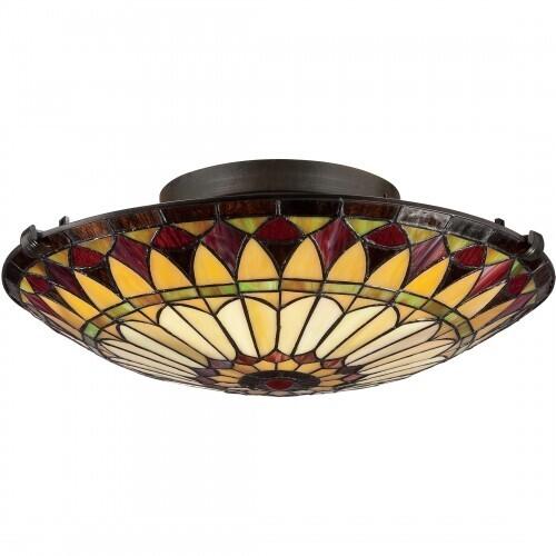 Quoizel TF1400SVB West End Flush mount  tiff 17"d Flush Mount