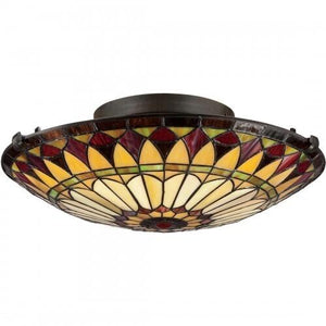 Quoizel TF1400SVB West End Flush mount  tiff 17"d Flush Mount