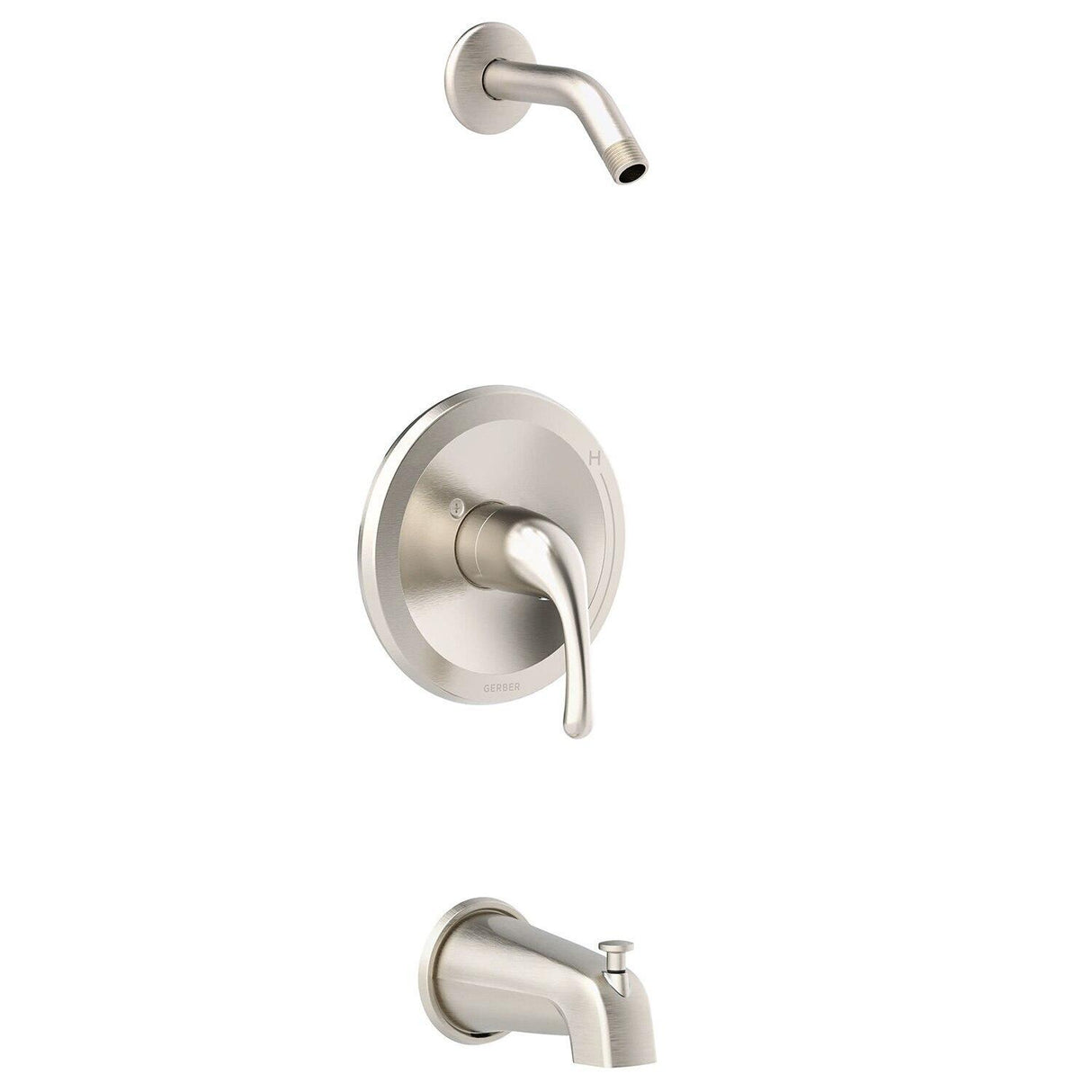 Gerber G00G9313LSBNTC Brushed Nickel Maxwell Single Handle Tub & Shower Trim Kit & TRE...