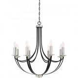 Quoizel ANA5008K Alana 8 light chandelier mystic blk Chandelier