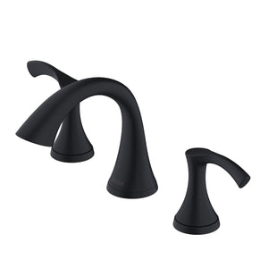 Gerber D304222BS Antioch Two Handle Widespread Lavatory Faucet - Satin Black