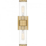 Quoizel QW16128AB Quoizel Wood Wall 2 lights aged brass Wall Sconce