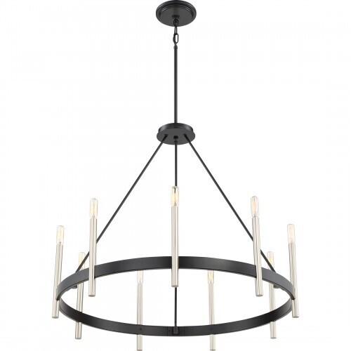 Quoizel ATH5009K Anthem 9 light chandelier mystic black Chandelier