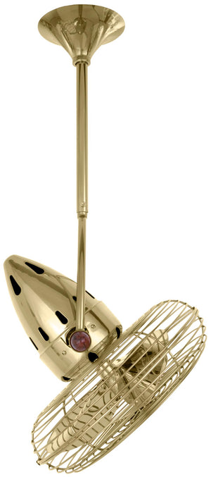 Matthews Fan JD-PB-MTL Jarold Direcional ceiling fan in Polished Brass finish with metal blades.