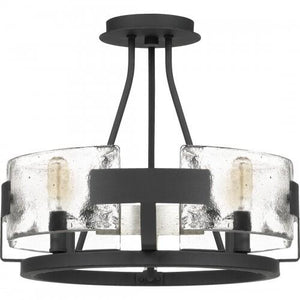 Quoizel STM1716BA Stratum Semi-flush mount 4 light royal ebony Semi-Flush Mount
