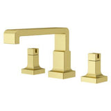 Verve 2-Handle Deck Mounted Roman Tub Trim without Handles in Brushed Gold