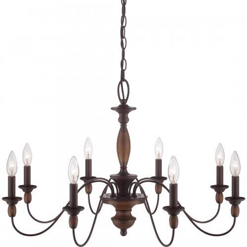 Quoizel HK5008TC Holbrook Chandelier tuscan brown  8lts Chandelier