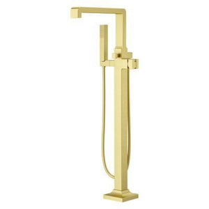 Pfister Brushed Gold Free-standing Tub Filler Without Handles LG6-1VRVBG