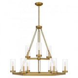 Quoizel VLS5036AB Valens Chandelier 9 lights aged brass Chandelier