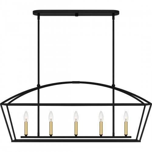 Quoizel COB540MBK Concho Bay Island 5 lights matte black Island Light