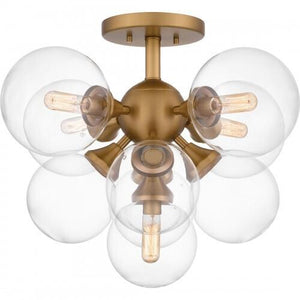Quoizel GLI1720BWS Glinda Semi flush 5 lights brushed weathered br Semi-Flush Mount