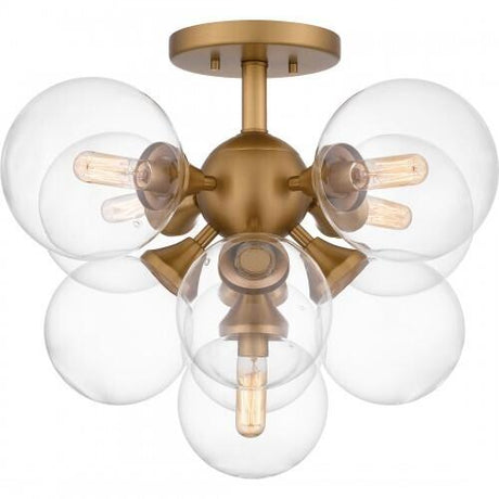 Quoizel GLI1720BWS Glinda Semi flush 5 lights brushed weathered br Semi-Flush Mount