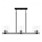 Quoizel CDW138MBK Caldwell Linear chandelier 6 lights matte black Island Light