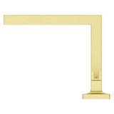 Verve 2-Handle 8 in - 15 in. Widespread Bathroom Faucet without Handles with Square Spout in Brushed Gold