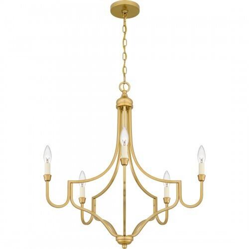 Quoizel MAB5026LG Mabel Chandelier 5 lights light gold Chandelier