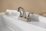 Pfirst Series 2-Handle 4" Centerset Bathroom Faucet in Brushed Nickel