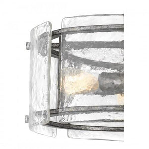 Quoizel FTS1716MM Fortress Semi-flush mount 3 light mottled silver Semi-Flush Mount