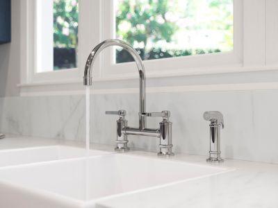 Pfister Polished Chrome 2-handle Kitchen Faucet LG31-TDC