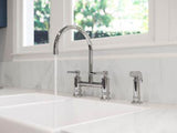 Port Haven 2-Handle Kitchen Faucet with Side Spray in Polished Chrome