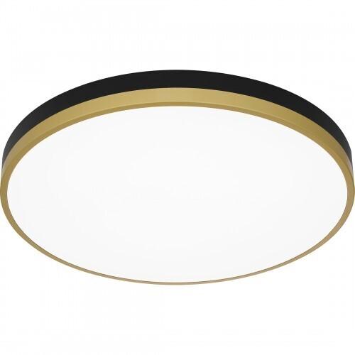 Quoizel WLN1620MBKG Weldin Flush mount led matte black gold Flush Mount