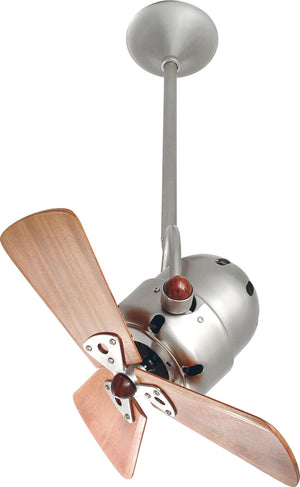 Matthews Fan BD-BN-WD-DAMP Bianca Direcional ceiling fan in Brushed Nickel finish with solid sustainable mahogany wood blades for damp  location.