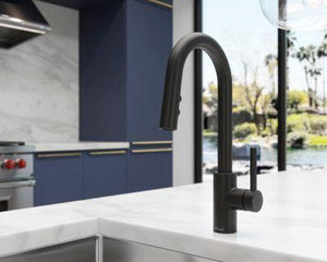 Pfister Black Stellen 1-handle Pull Down Bar and Prep Faucet LG572-SAB
