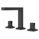 Verve 2-Handle 8 in - 15 in. Widespread Bathroom Faucet without Handles with Square Spout in Matte Black