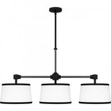 Quoizel KYL342MBK Kylen Linear chandelier 3 lights matte black Island Light