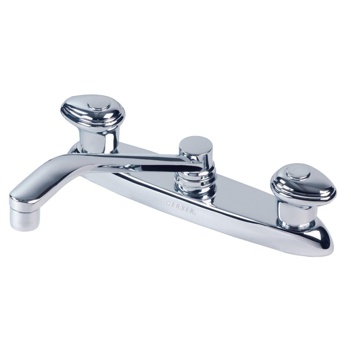 Gerber G0052000 Chrome Hardwater Two Handle Kitchen Faucet Deck Plate MOUNTE...