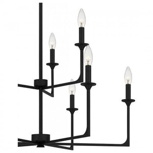 Quoizel PRC5232MBK Prescott Chandelier 9 lights matte black Chandelier